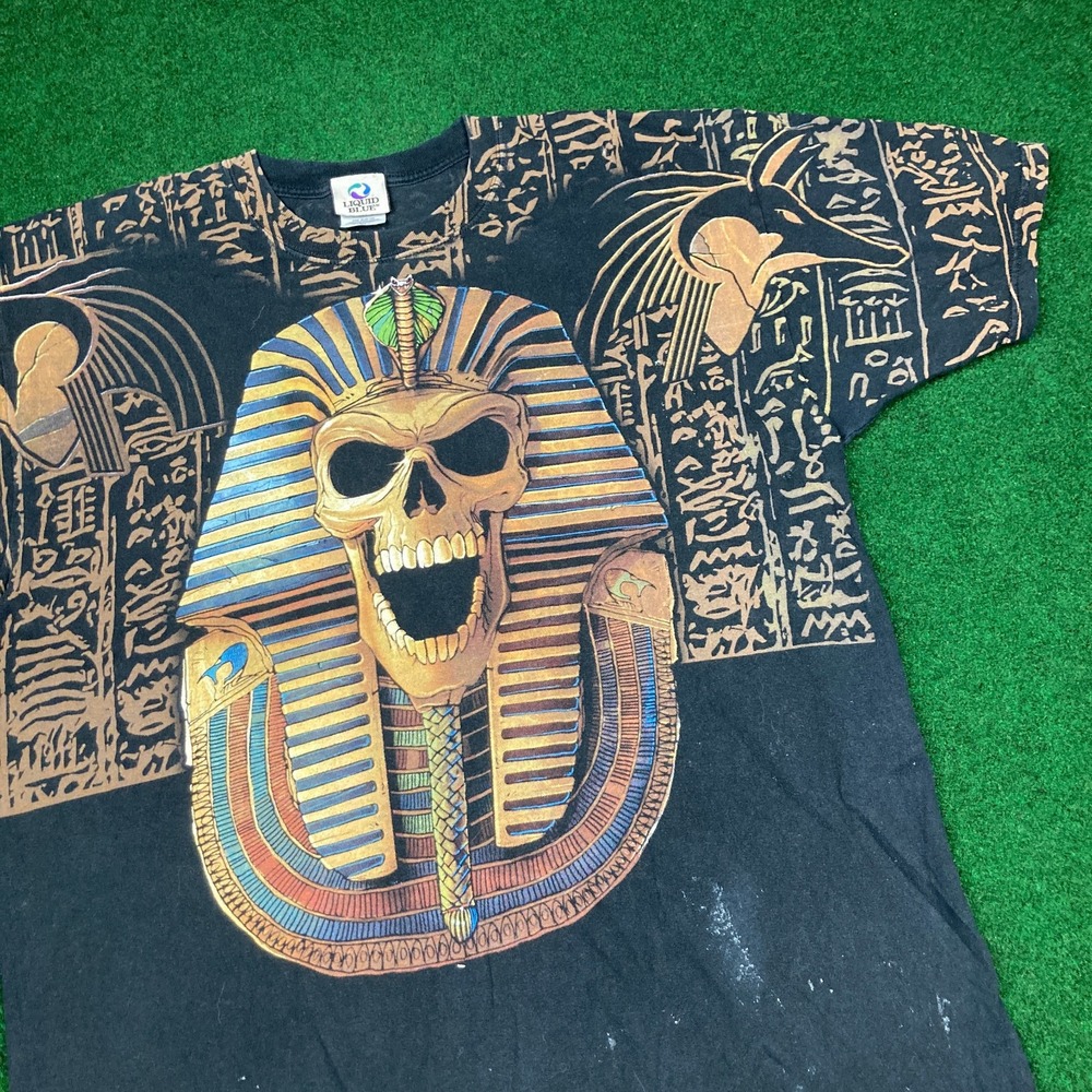 Vintage Liquid Blue The Mummy Returns‎ Shirt Mens XL Black 2005 Universal Movie